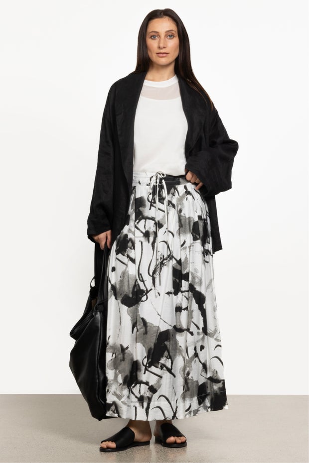 Abby A-line Long Skirt in Print