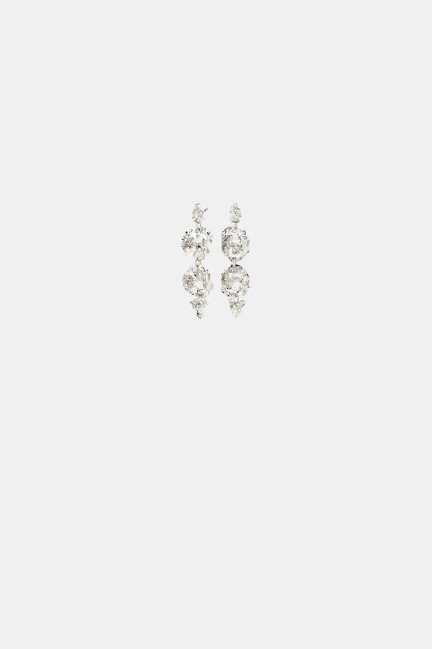 Act Earrings in Metallic