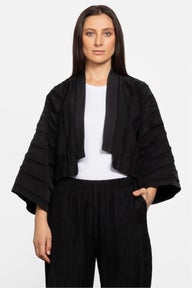 Akari Cropped Kimono in Black