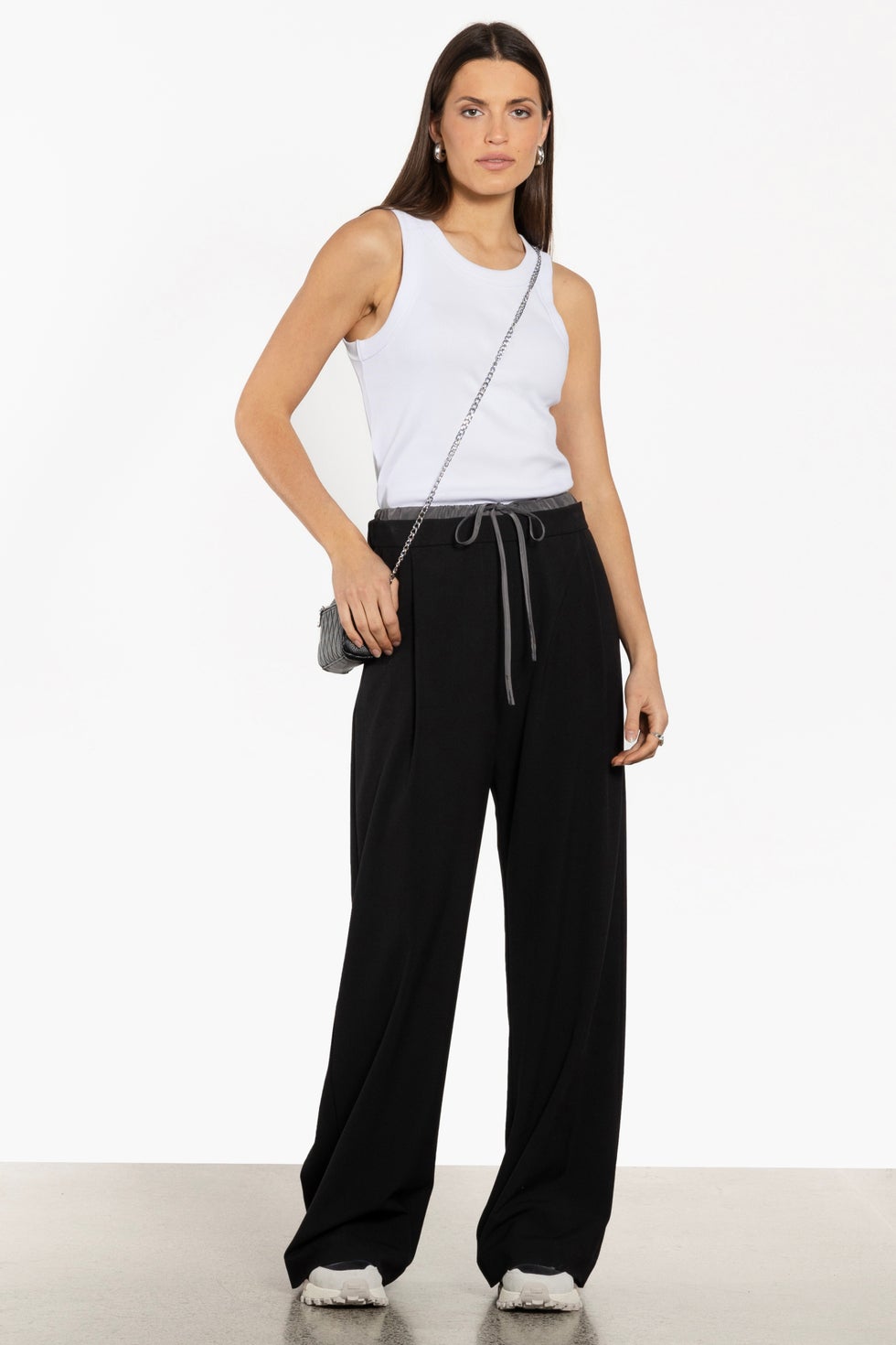 Archie Wide Leg Pant in Black