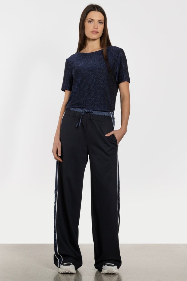 Ashwin Side Stripe Pants in Blue