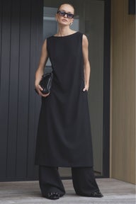 Athena Sleeveless Tunic in Black