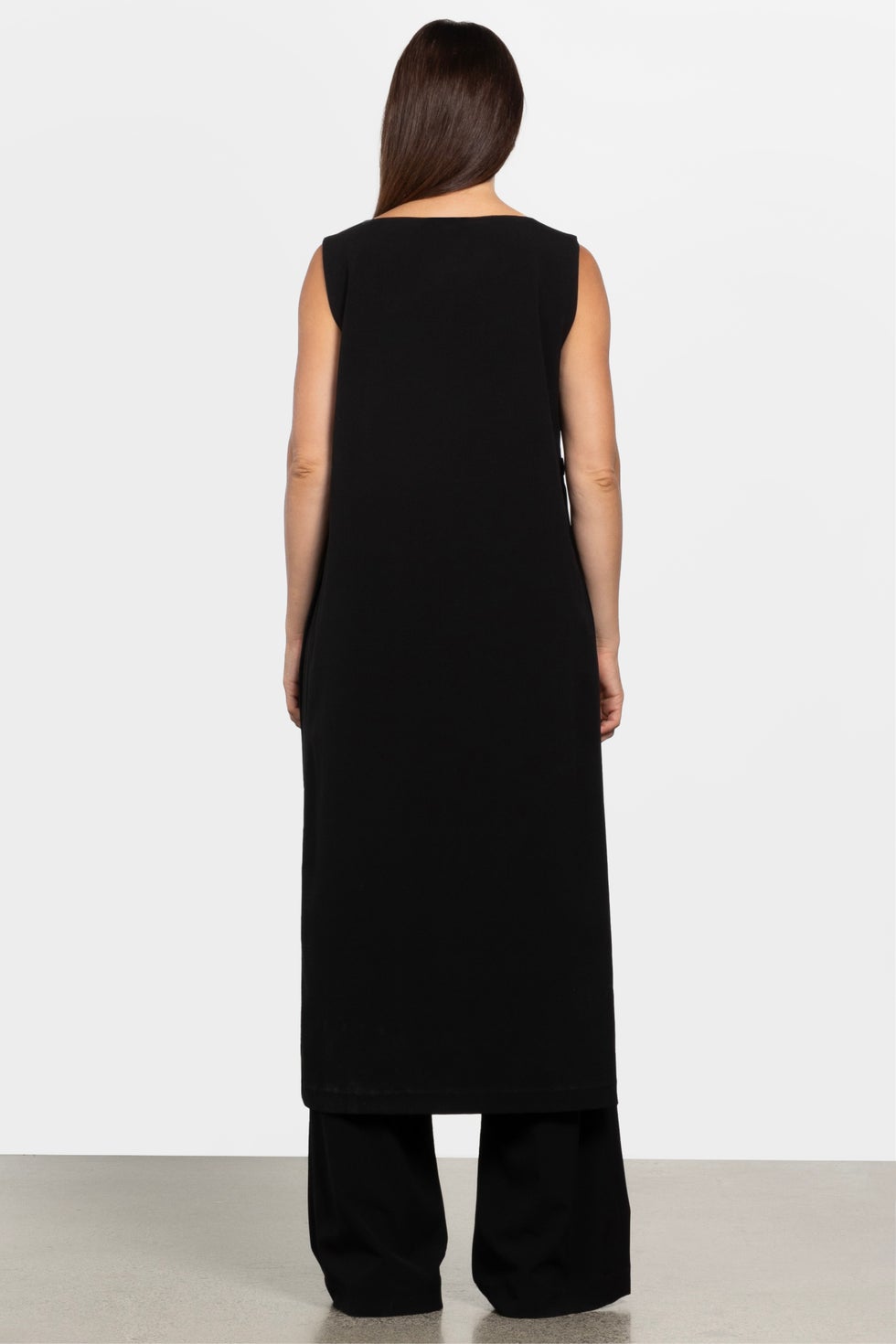Athena Sleeveless Tunic in Black