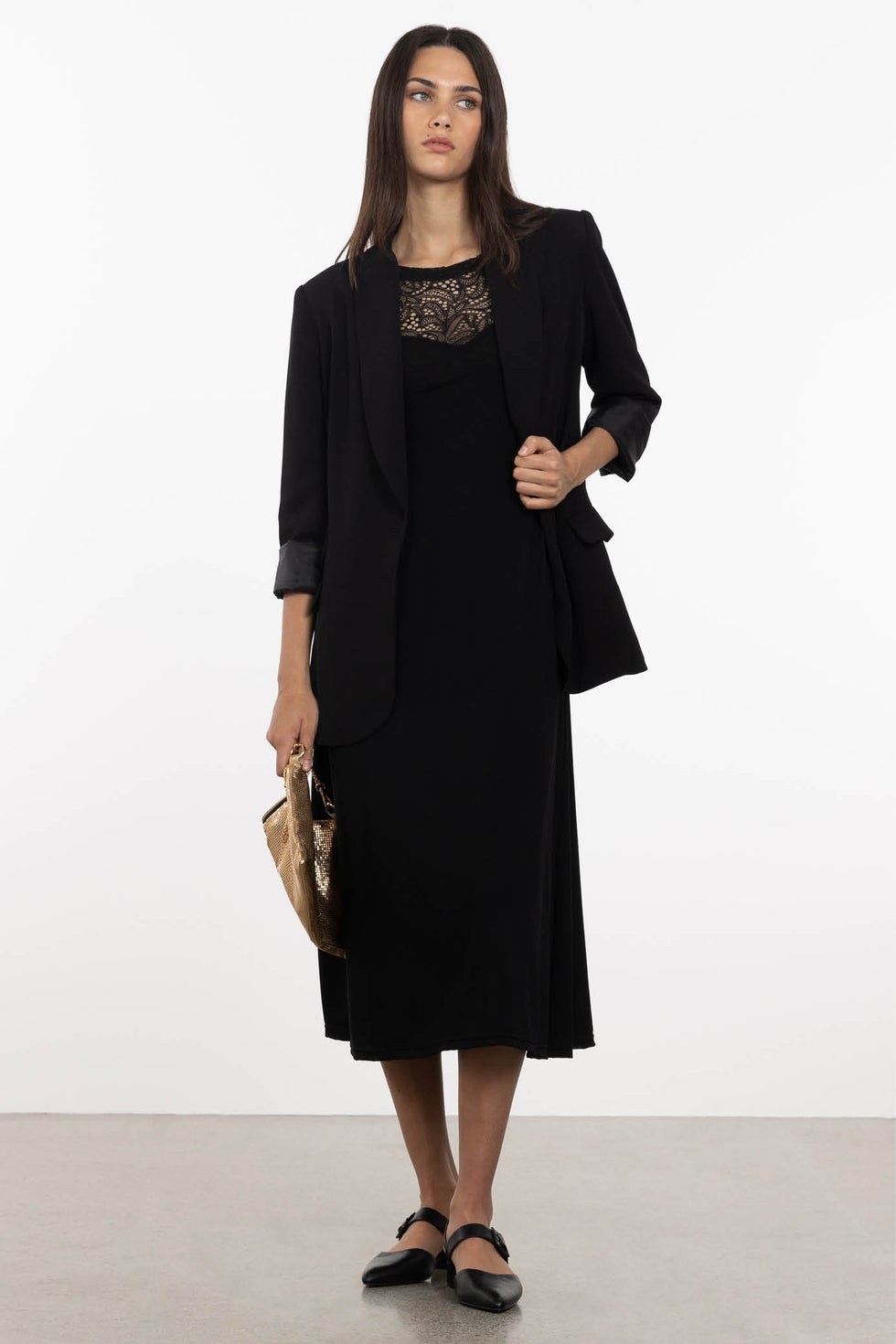 Ava Lace Sweetheart Dress in Black