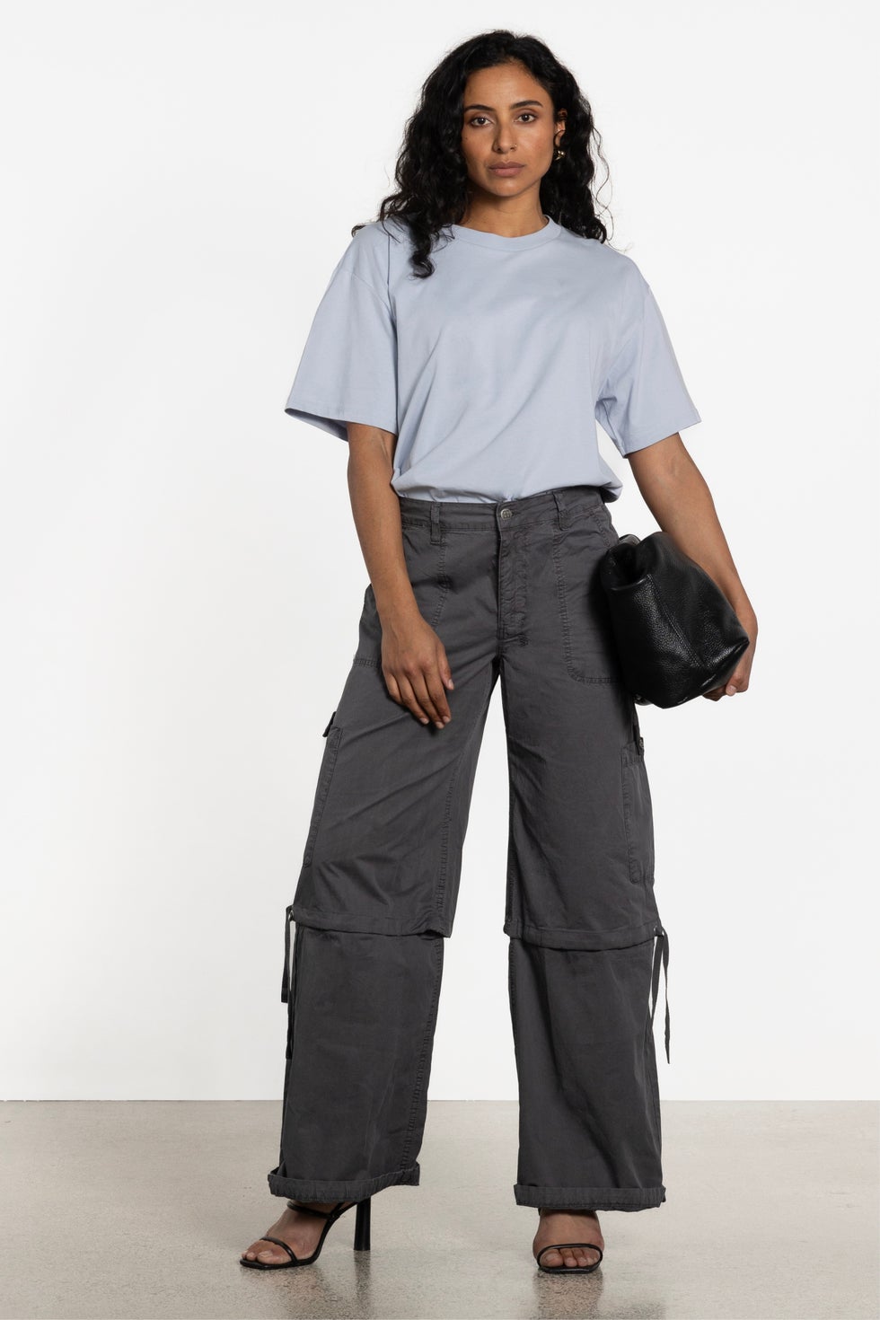 Baggy Cargo Pant in Grey
