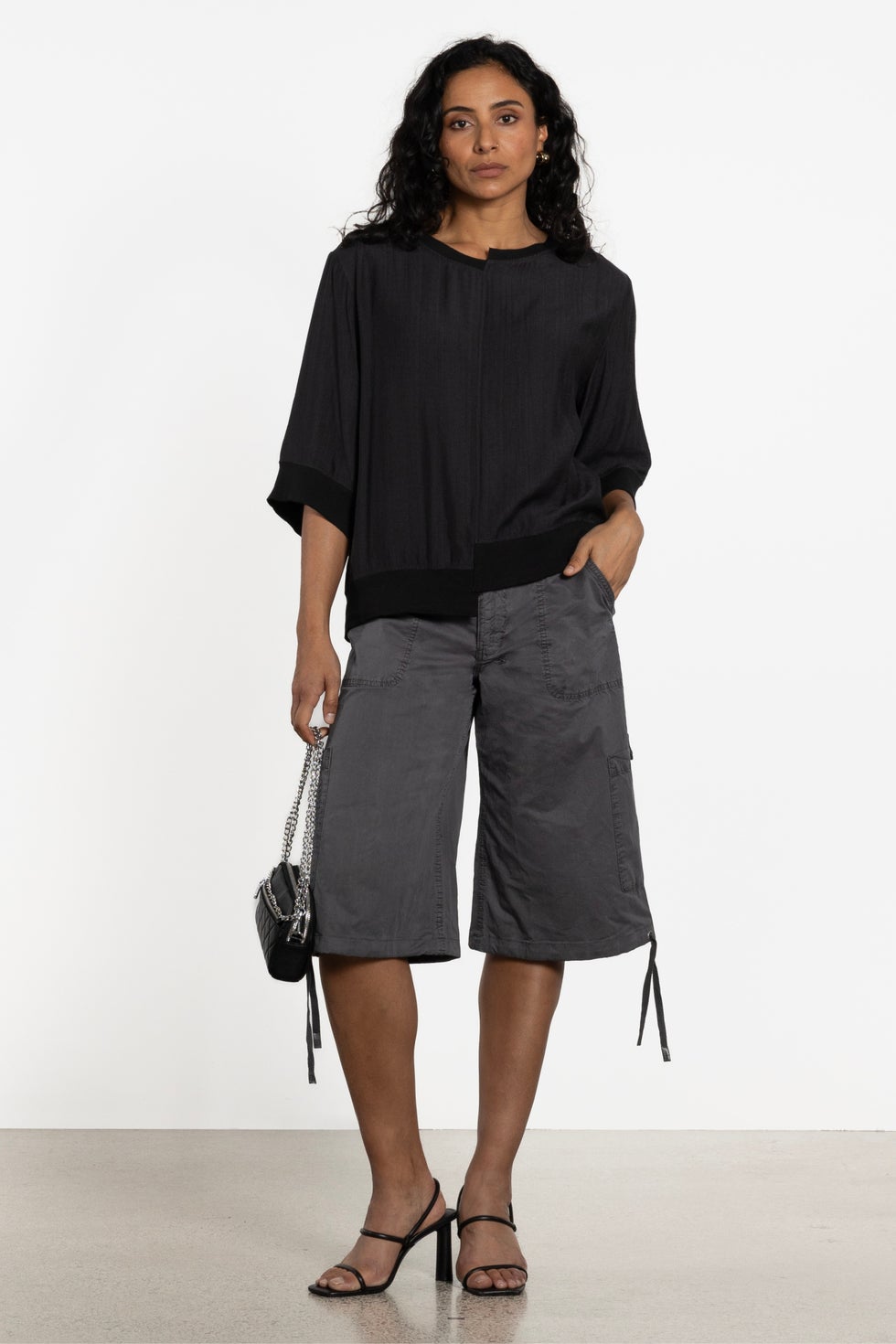 Baggy Cargo Pant in Grey