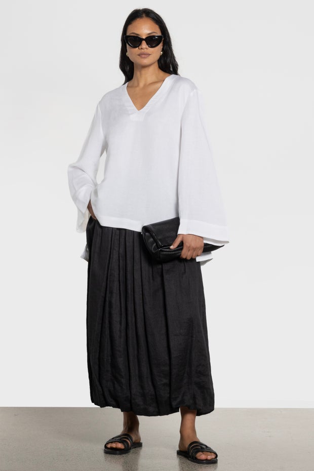 Beatrix Long Skirt in Black