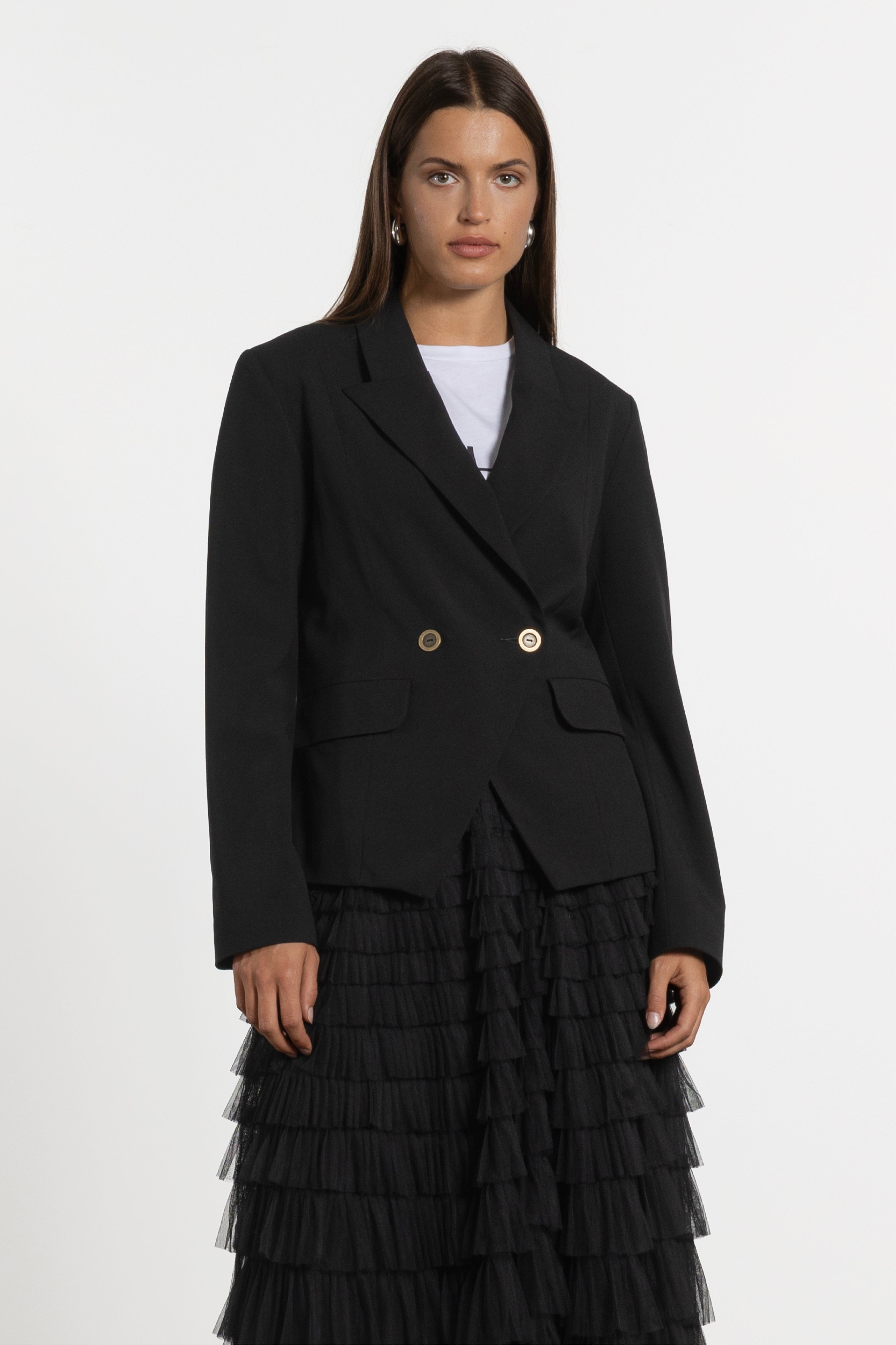 Blade Double Breasted Jacket in Black | Repertoire