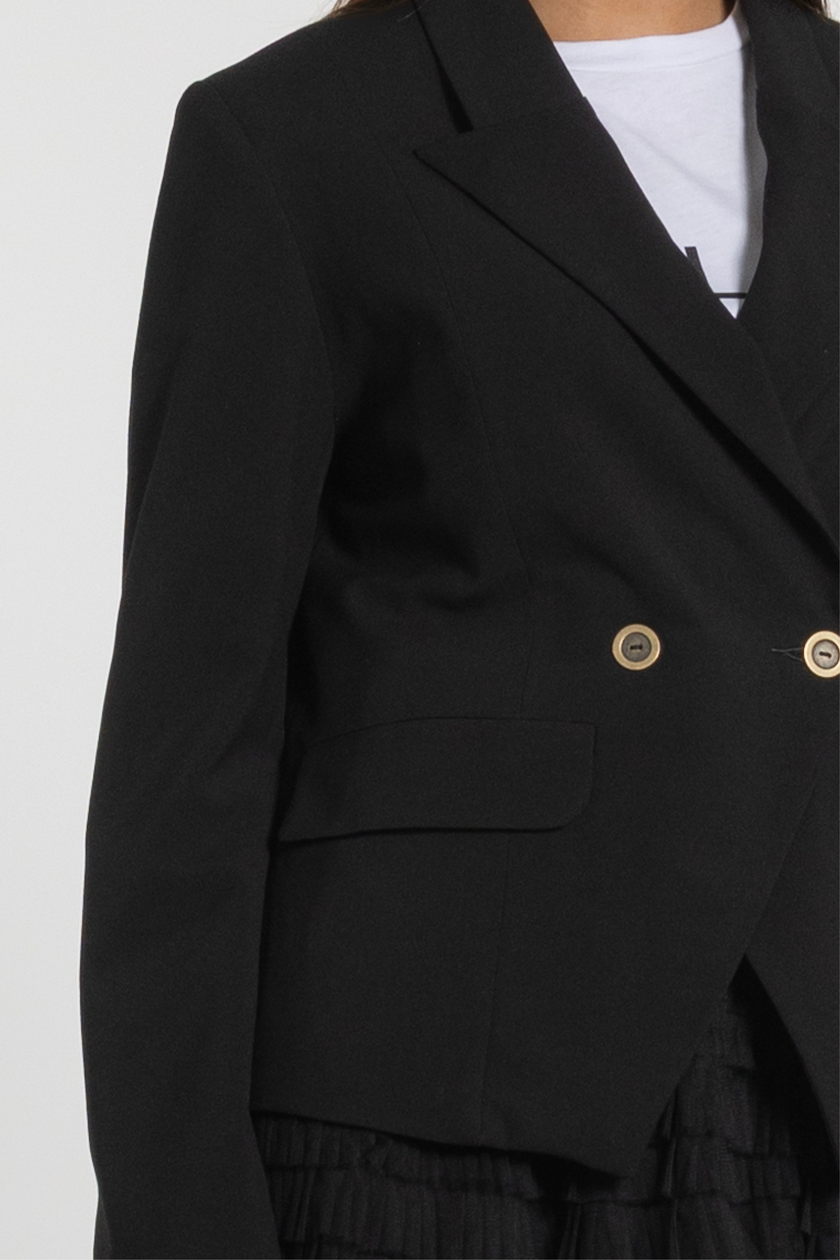 Blade Double Breasted Jacket in Black | Repertoire