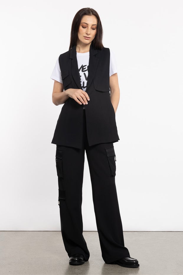 Broadway Wide Leg Pant in Black