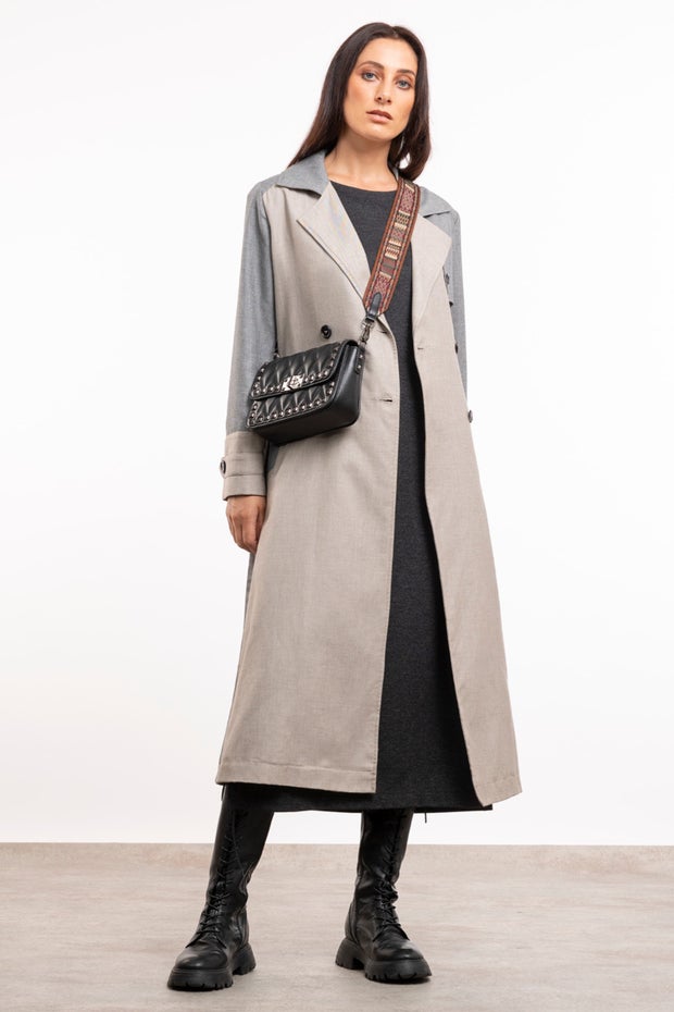 Capri Trench In Neutral Made Nz Repertoire Capri Trench In Neutral Made Nz, Grey Trench Coat Nz