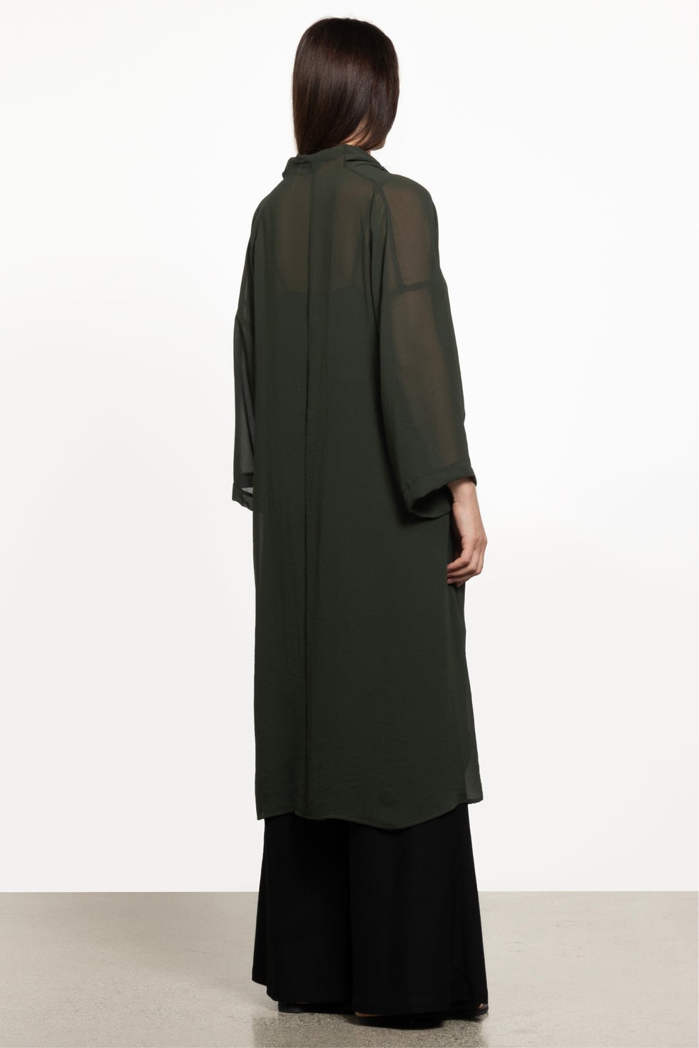 Christie High-low Chiffon Top in Green