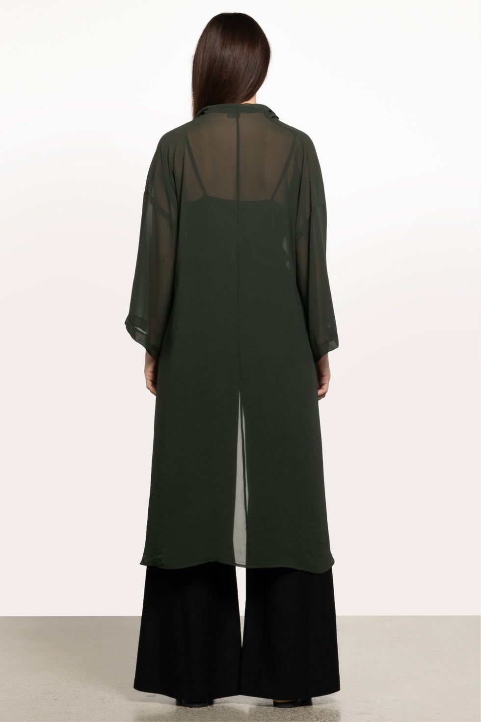 Christie High-low Chiffon Top in Green
