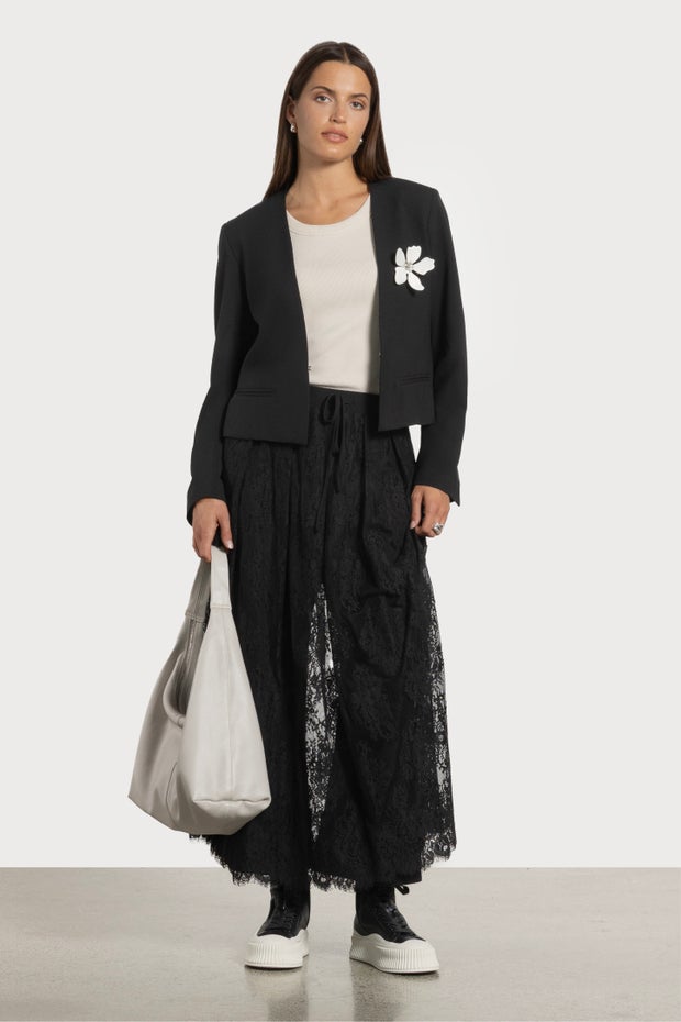 Cindy Cropped Jacket in Black