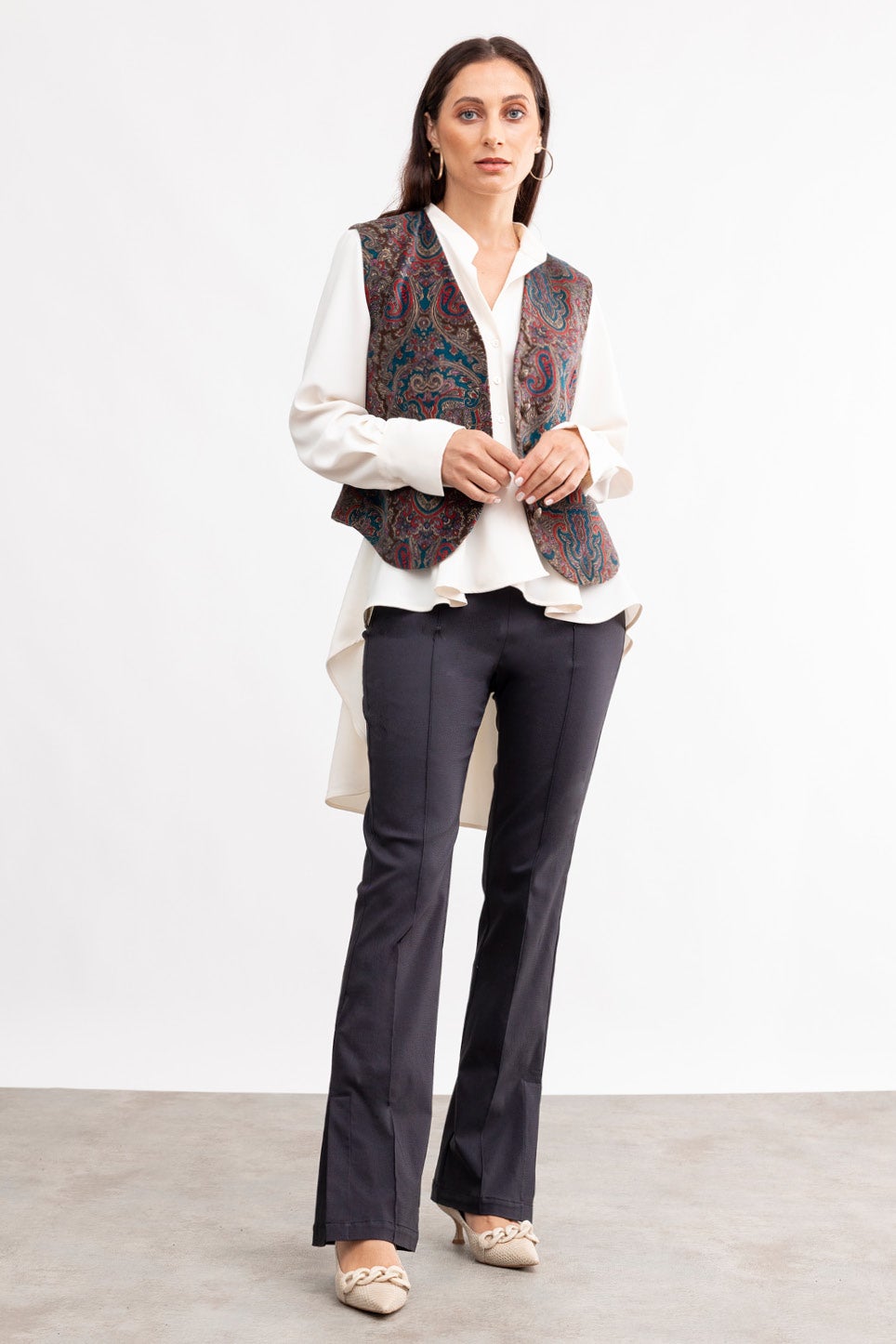 City Split Pant in Grey Repertoire