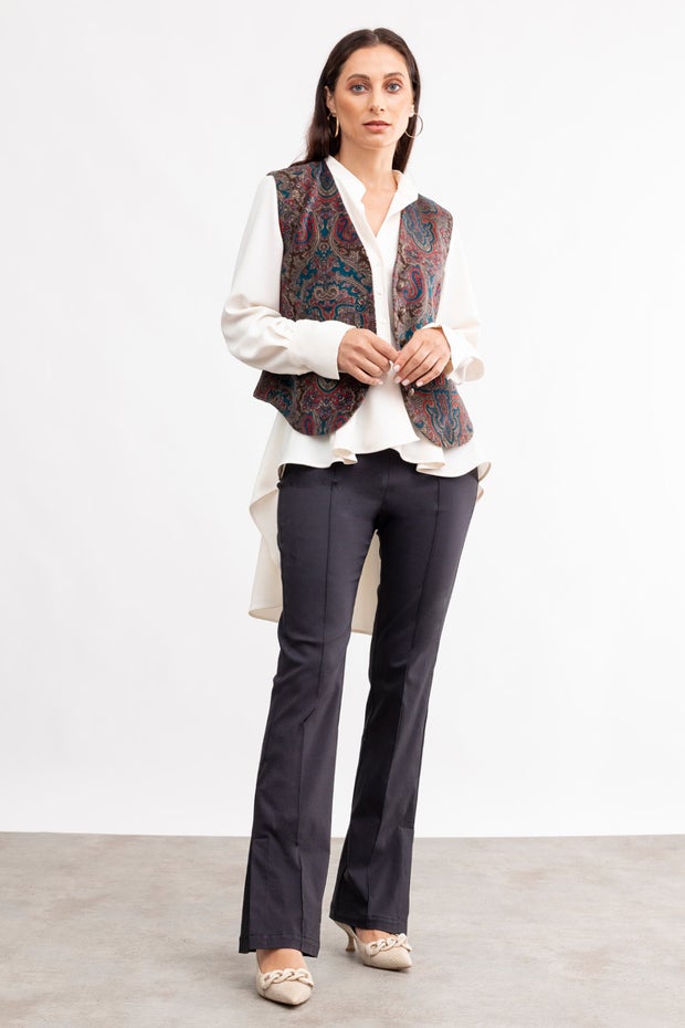 City Split Pant in Grey