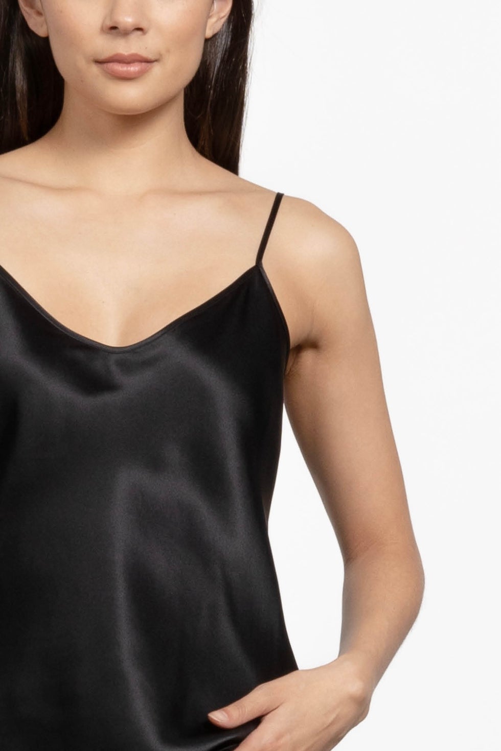 Clara Silk Cami in Black