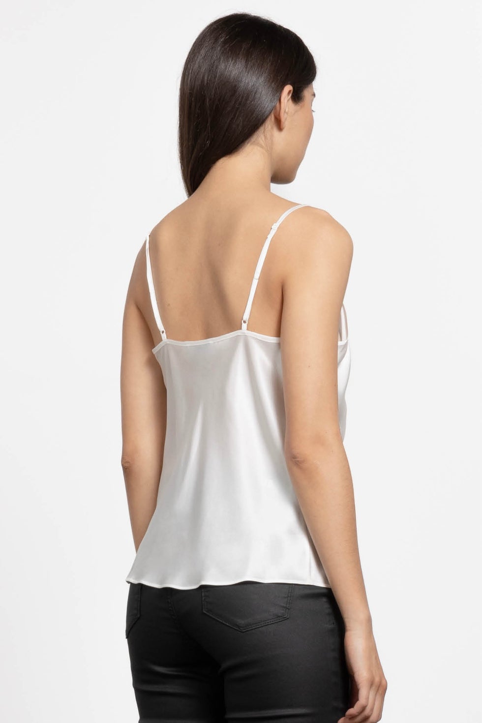 Clara Silk Cami in White