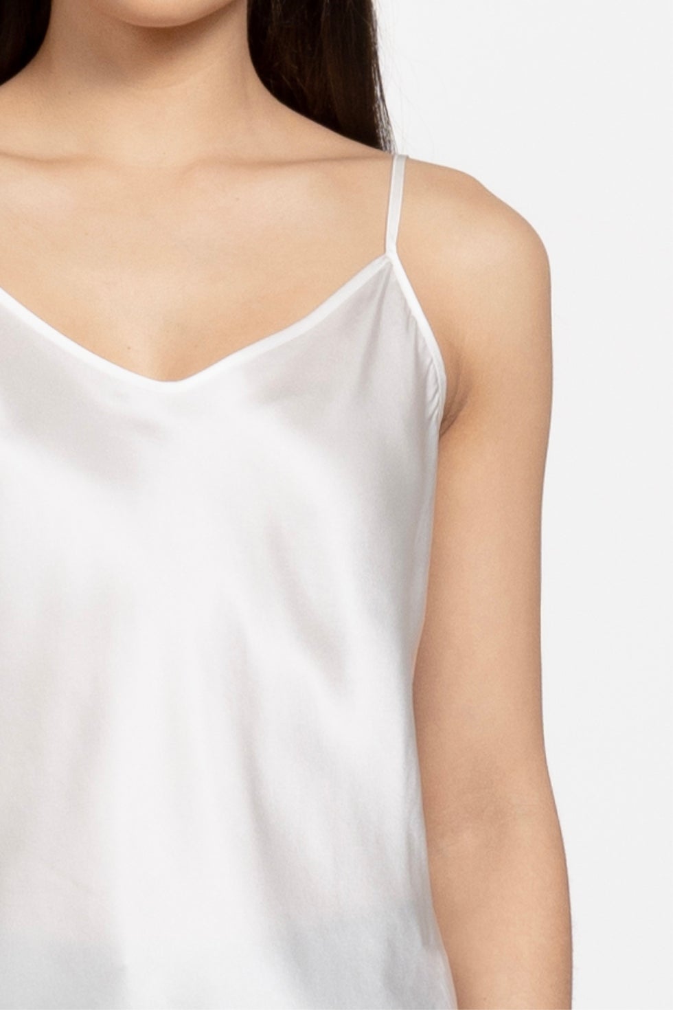 Clara Silk Cami in White