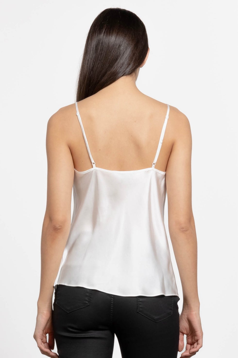 Clara Silk Cami in White