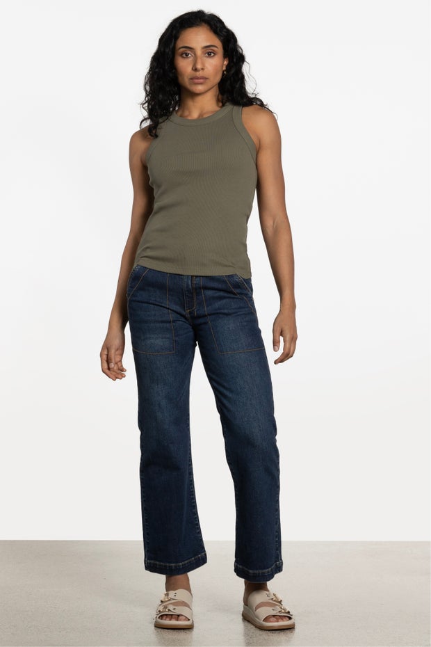 Cody Kick Flare Jean in Blue