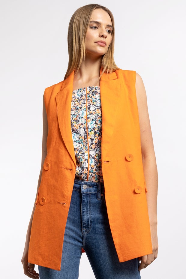 Colab Waistcoat in Orange