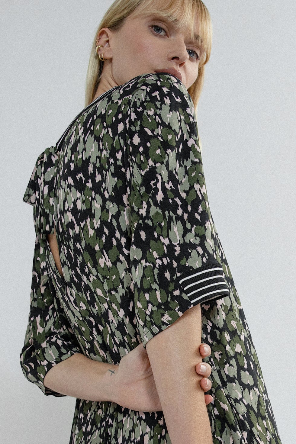 Cora Animal Print Jumpsuit in Green