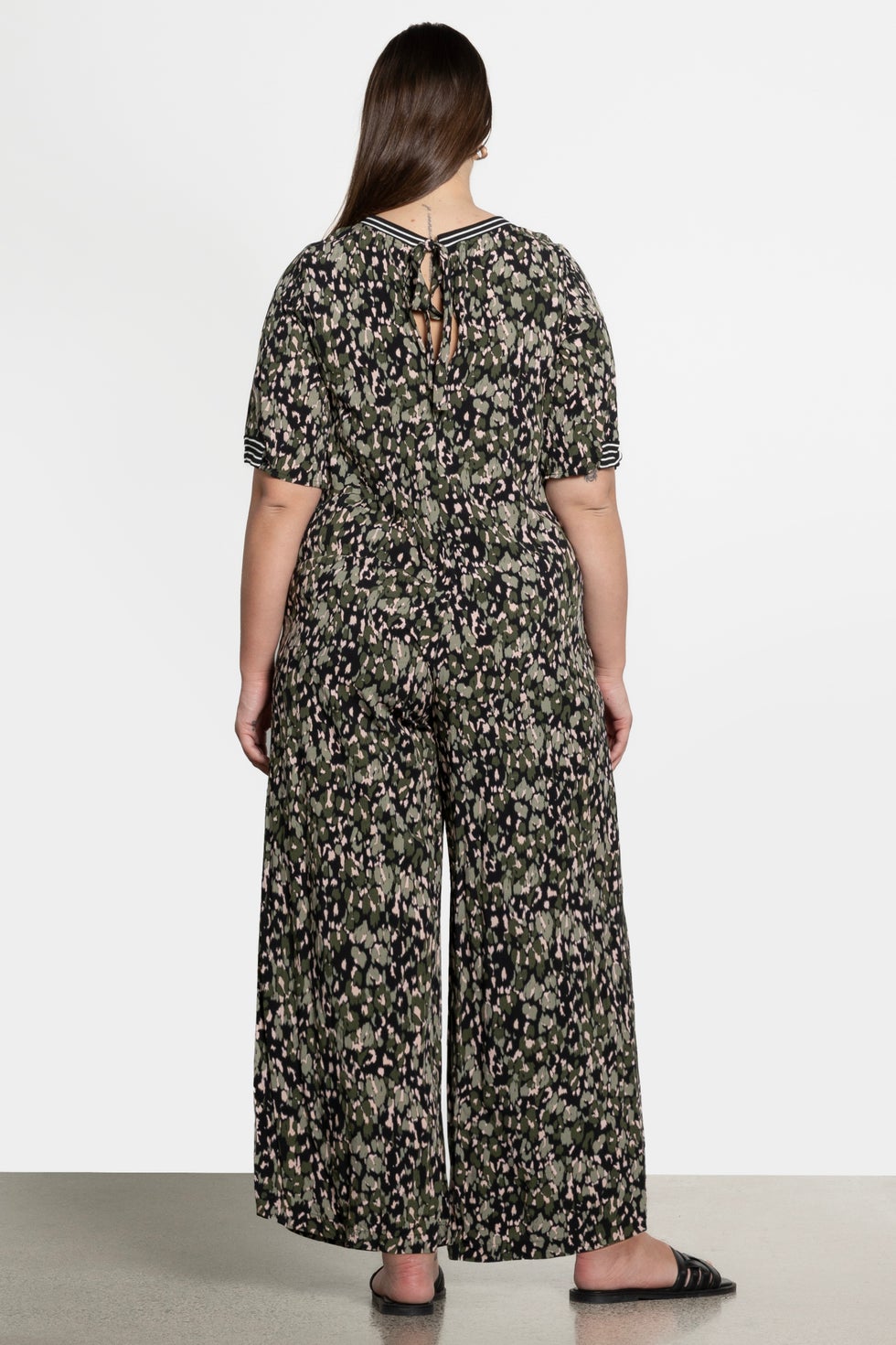 Cora Animal Print Jumpsuit in Green