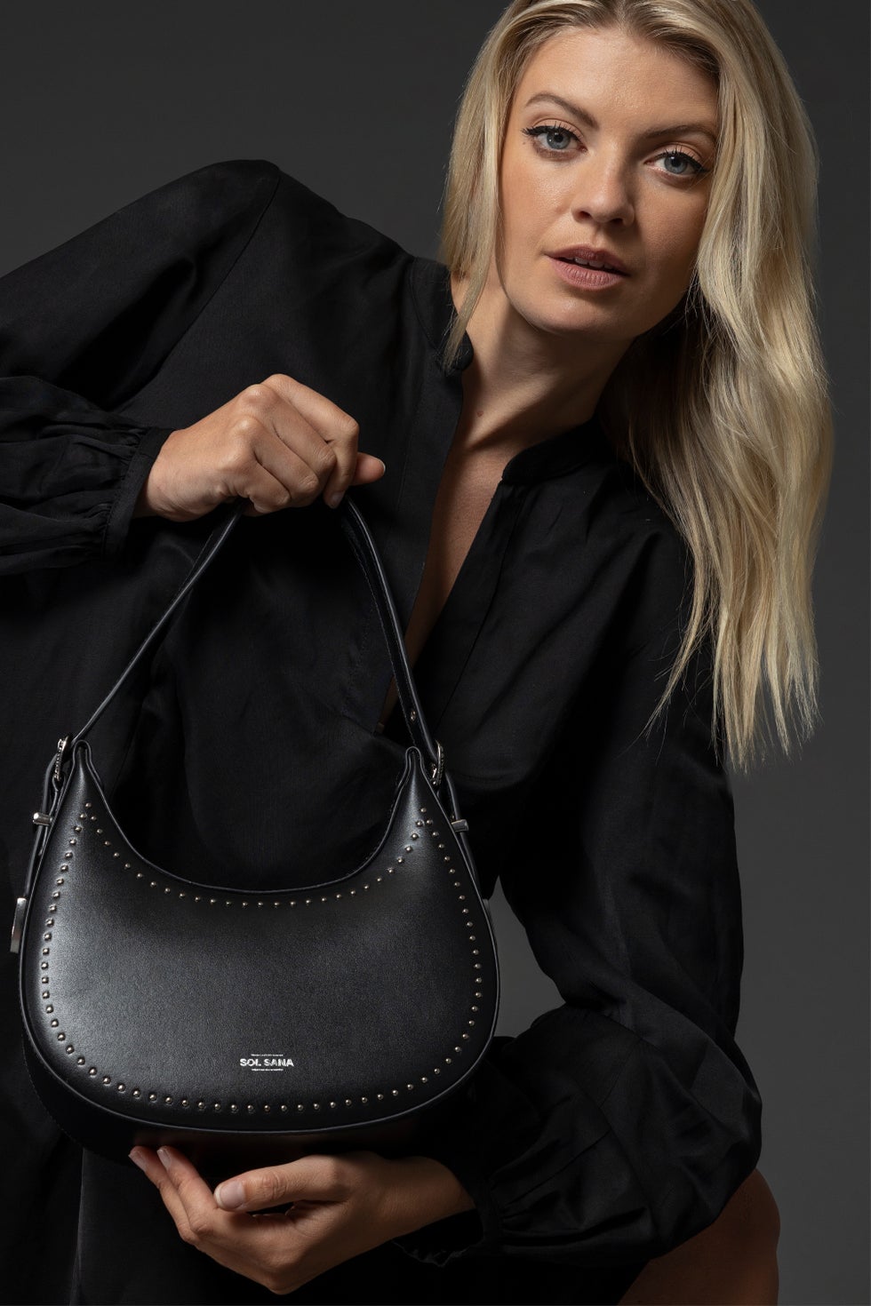 Crescent Bag in Metallic