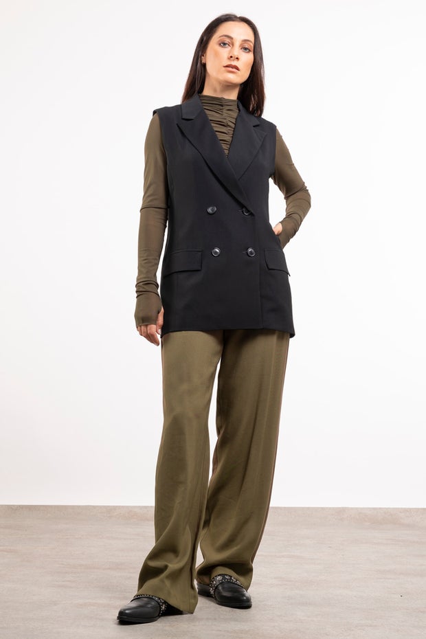 Dakota Wide Leg Pant in Green