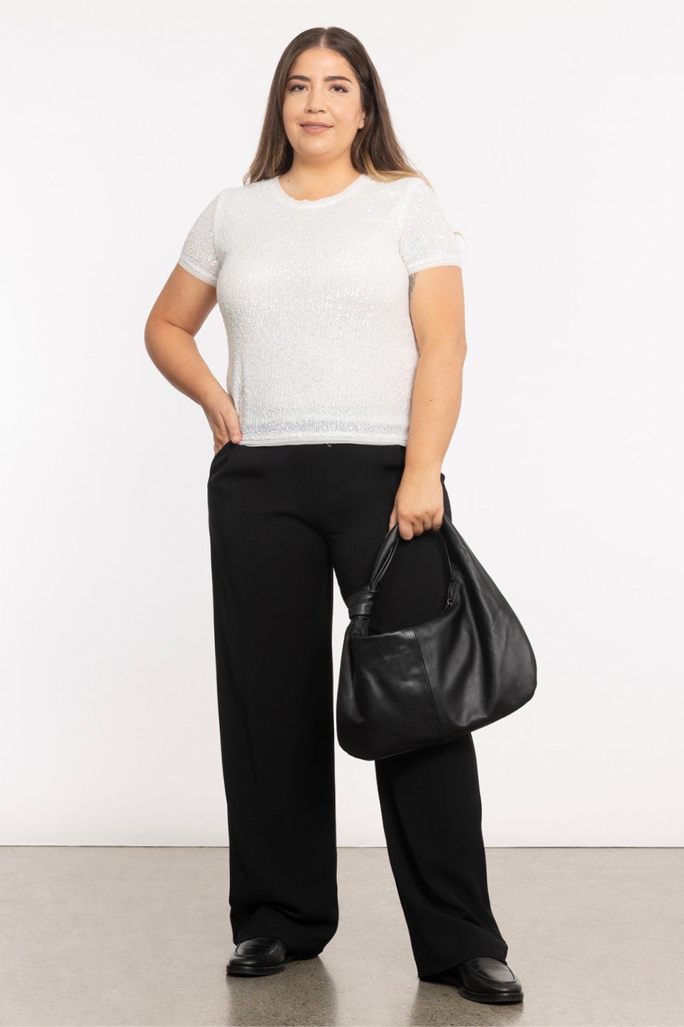 Dakota Wide Leg Pant in Black