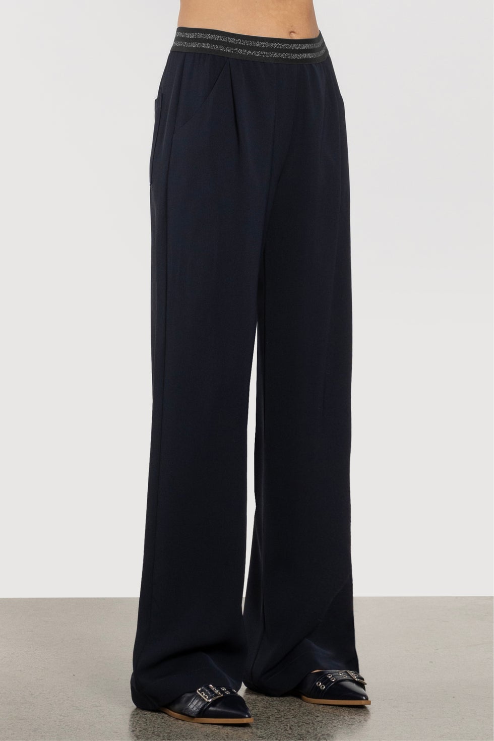 Dakota Wide Leg Pant in Blue