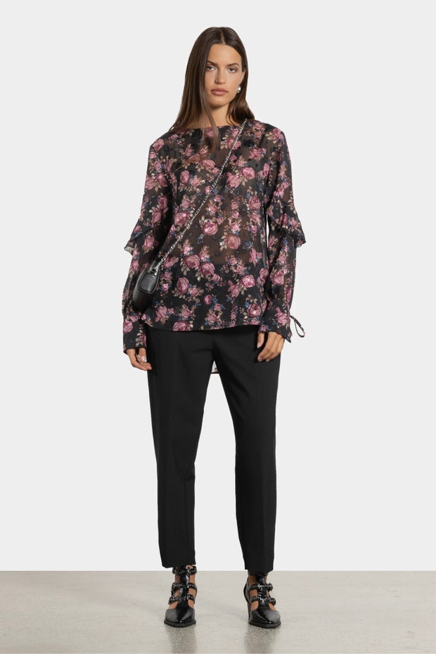 Damsin Long Sleeve Top in Print
