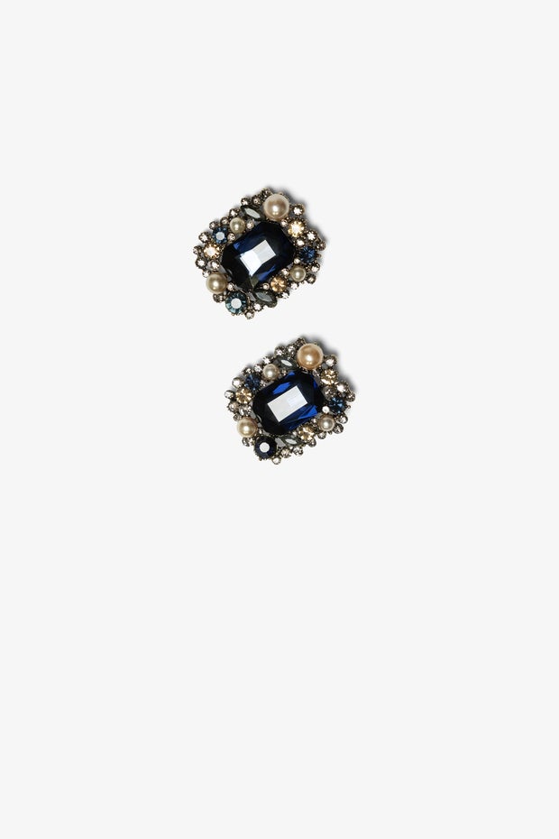 Daphne Brooch (set Of Two) in Blue