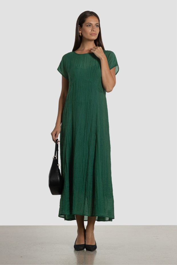 Delaney Dress With Slip in Green