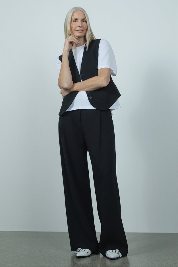 Devon Wide Leg Pant in Black
