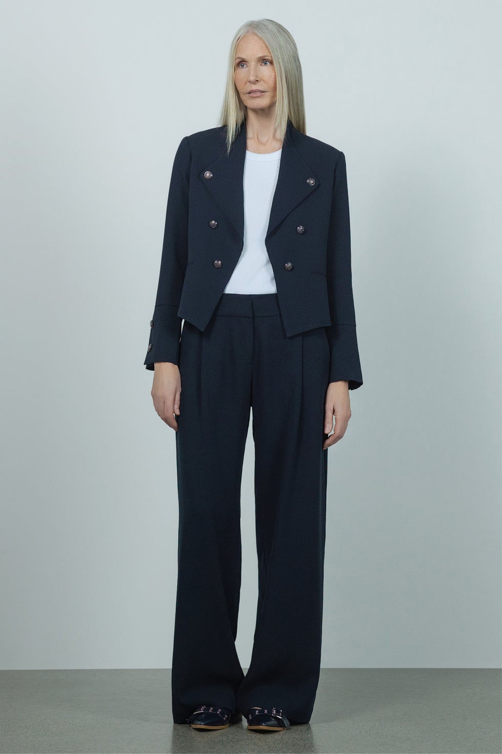 Devon Wide Leg Pant in Blue