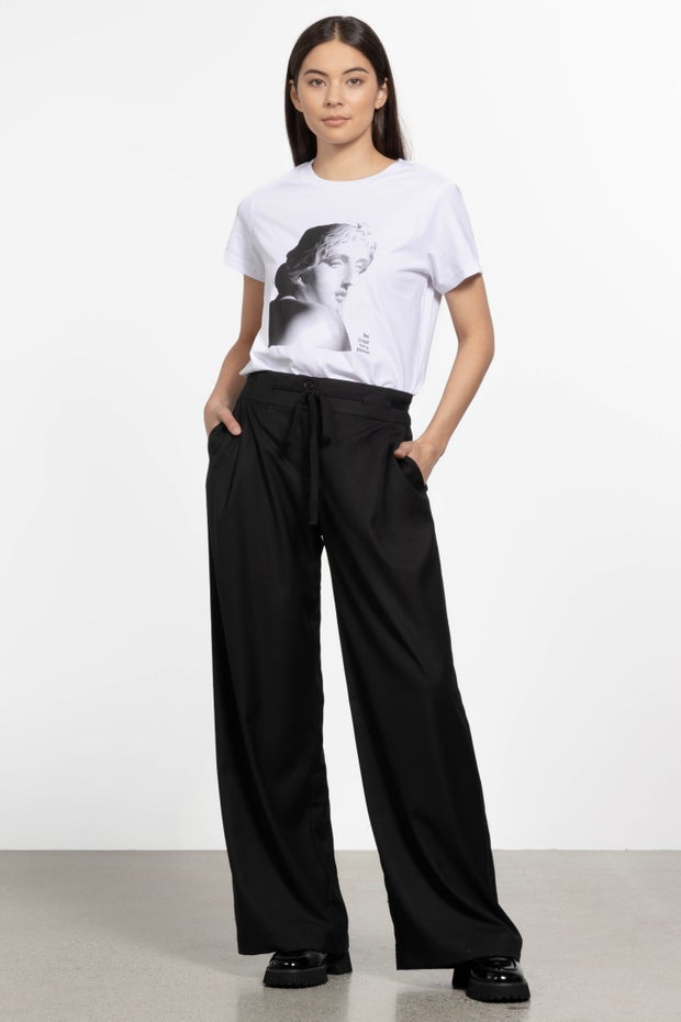 Dickens Wide Leg Pant in Black