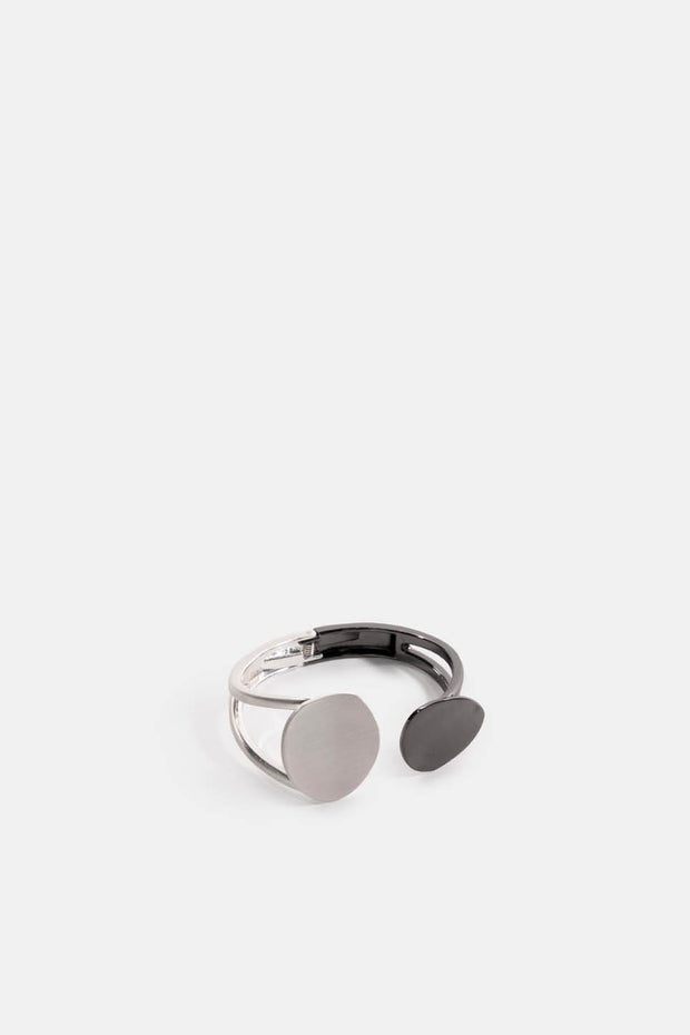 Dual Tone Bangle in Metallic