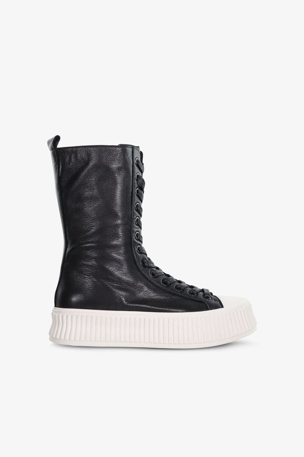 Electra Lace Up Boot in Black