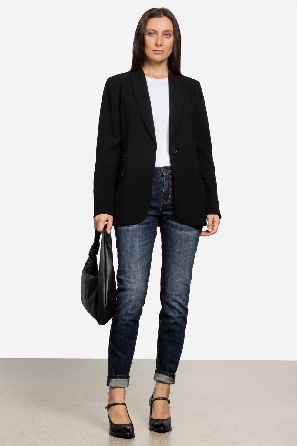 Eliana Slim Boyfriend Jean in Blue