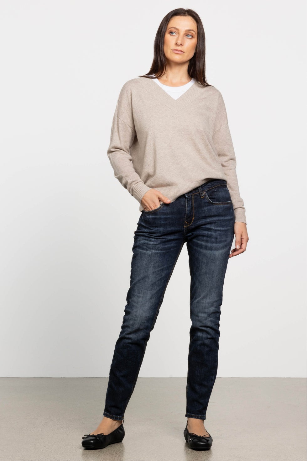 Eliana Slim Boyfriend Jean in Blue