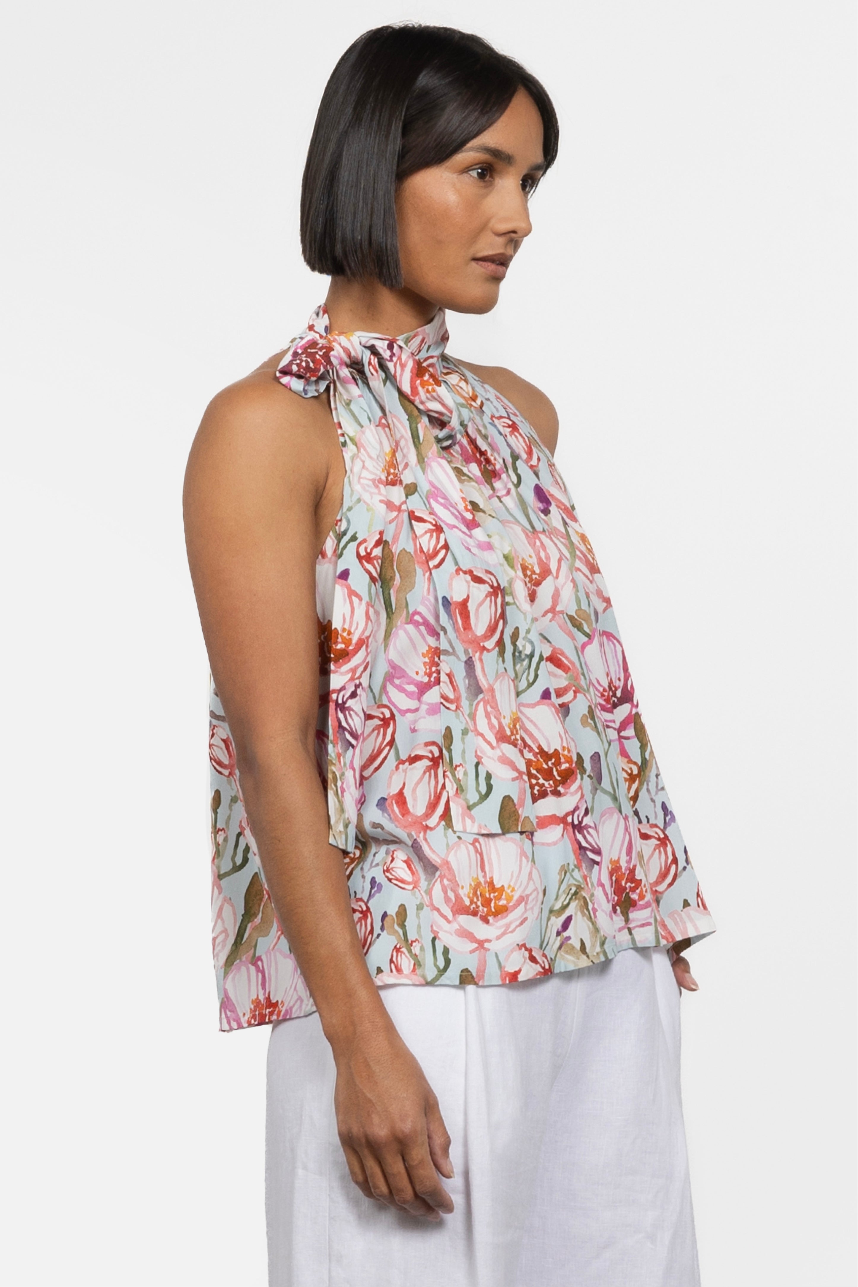 Elim Sleeveless Floral Blouse in Print Repertoire