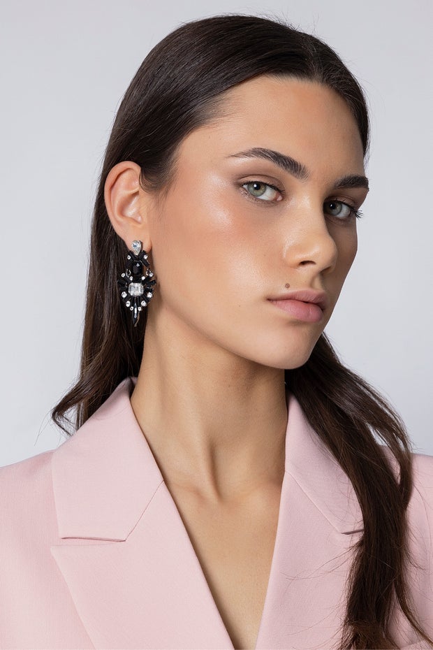 Embellish Black Earrings in Black