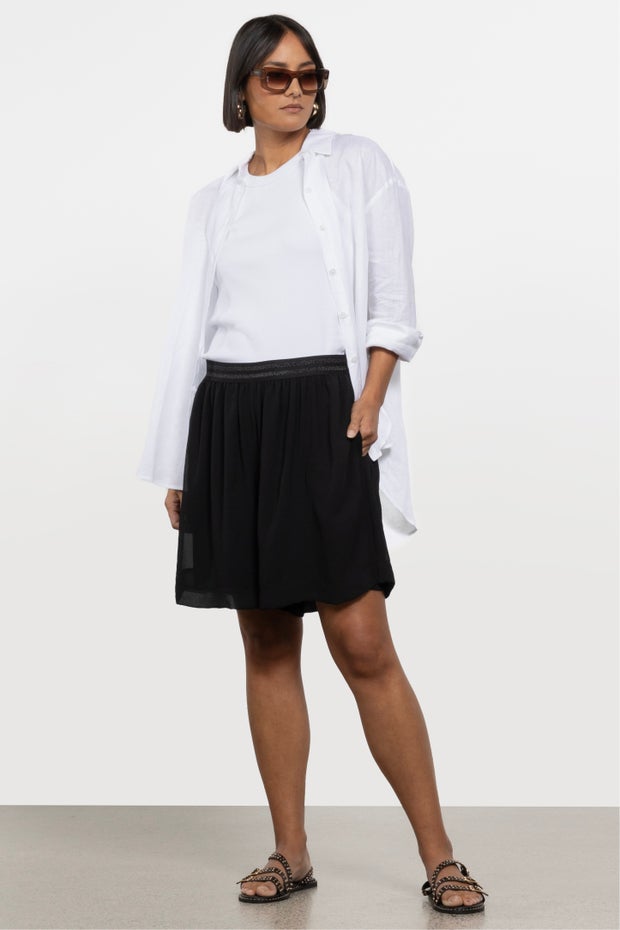 Fabio Chiffon Lined Short in Black