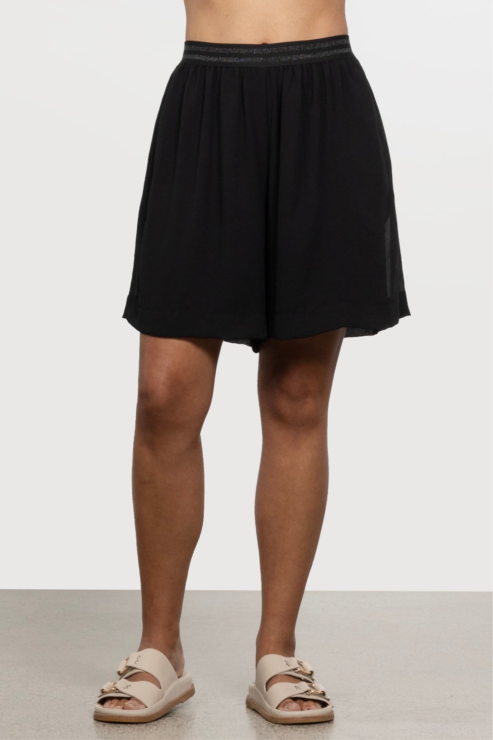 Fabio Chiffon Lined Short in Black