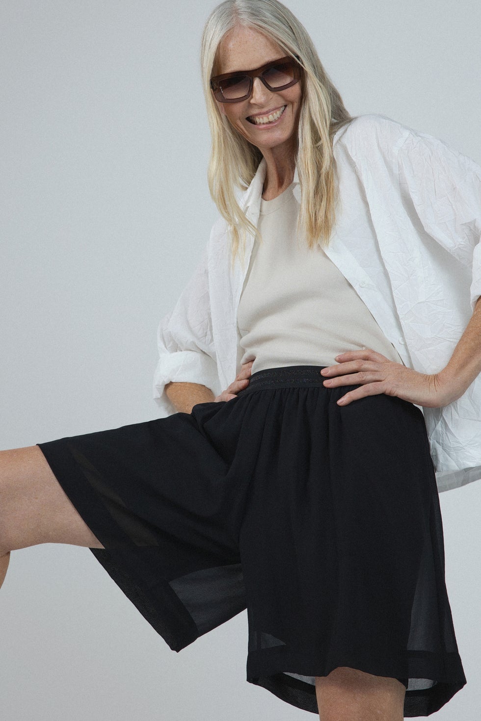 Fabio Chiffon Lined Short in Black