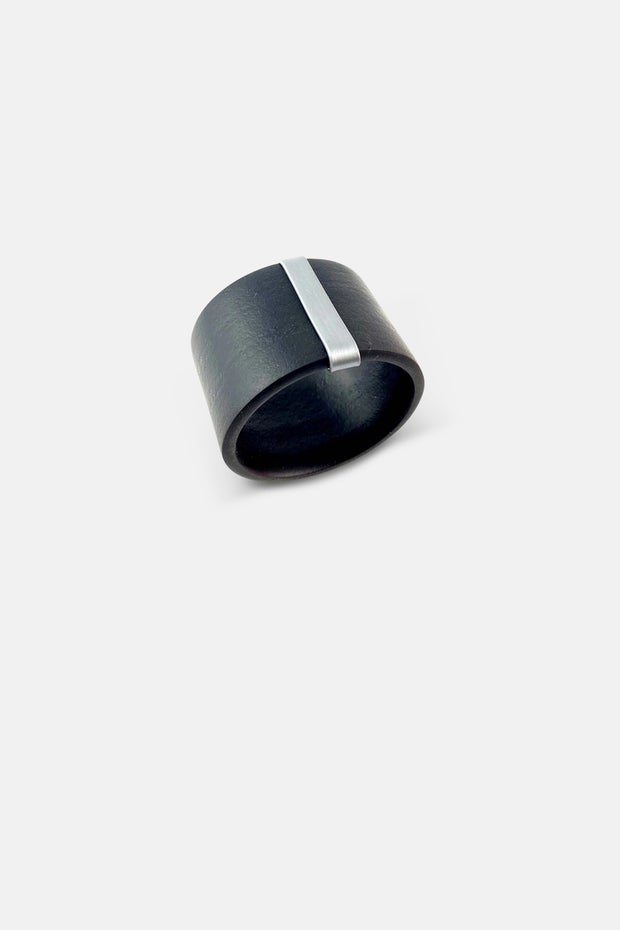 Forge Industrial Bangle in Black