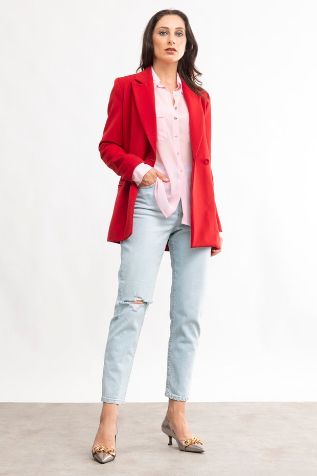 Frankie Jean Ankle Stretch in Blue