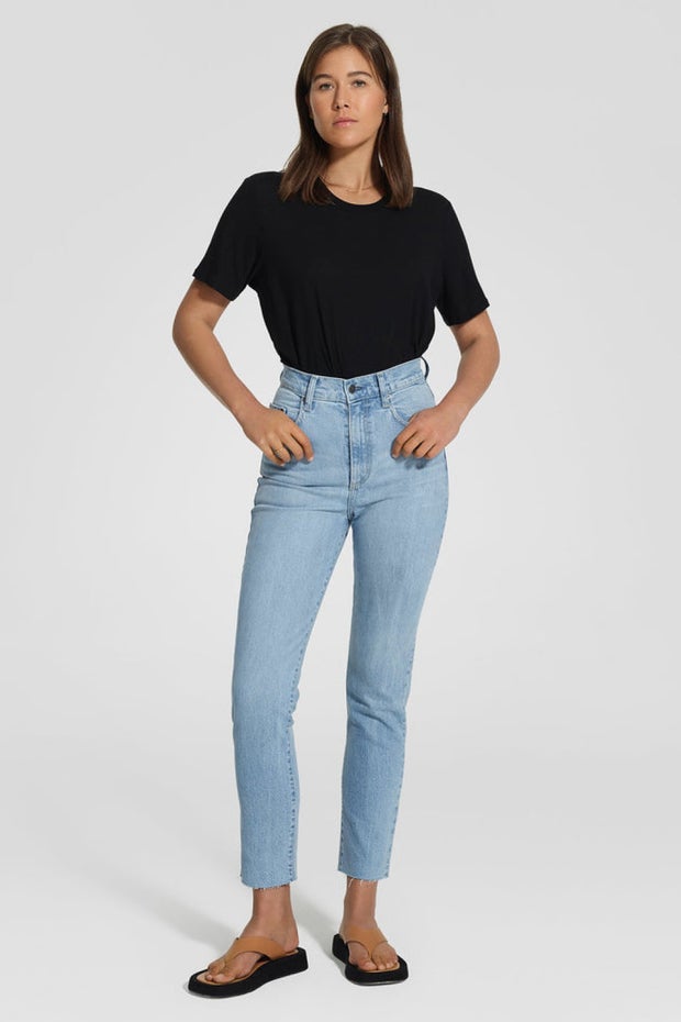 Frankie Jean Ankle Stretch in Blue